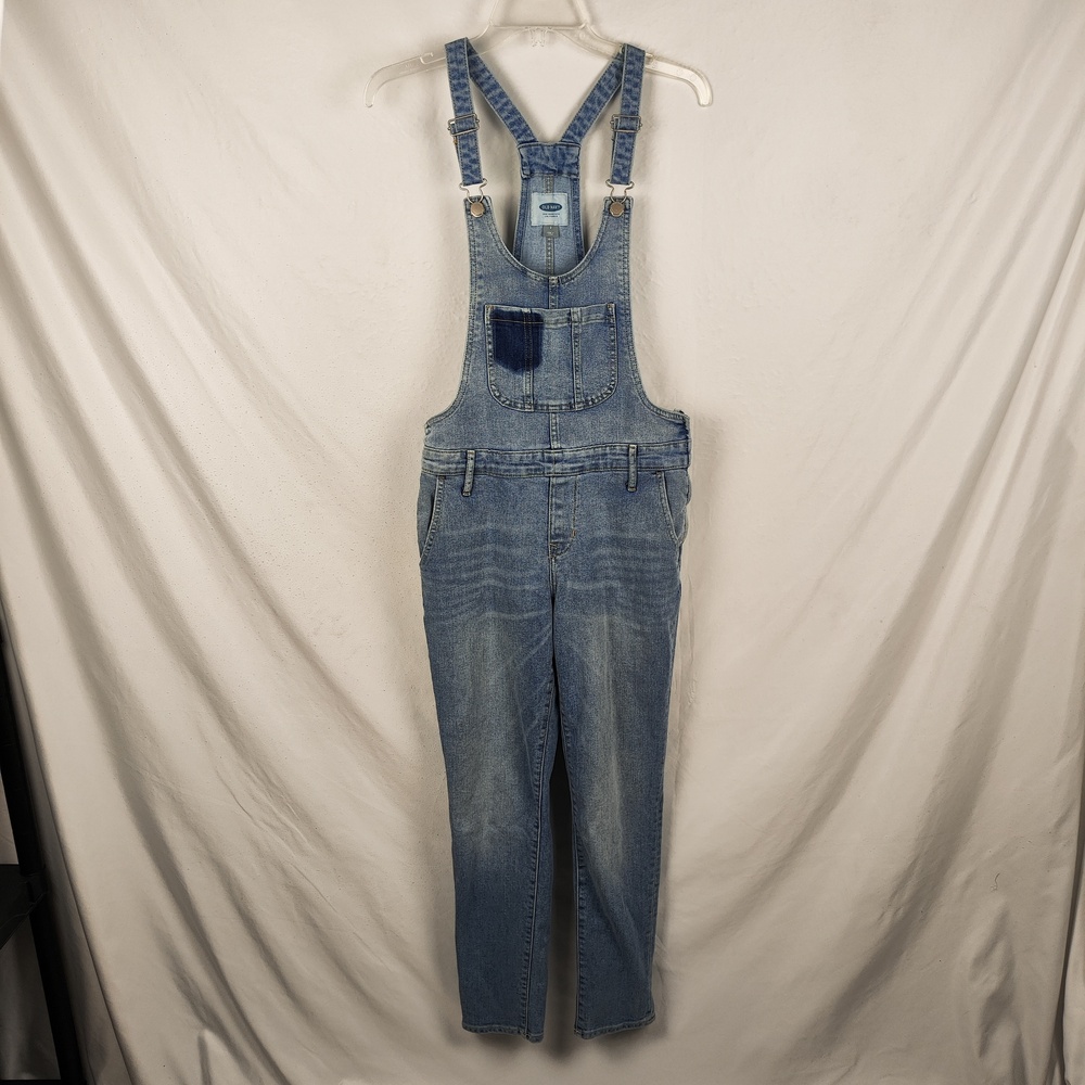 Old Navy Overalls Womens 2 Blue Denim Relaxed Adjustable Strap One Piece Casual